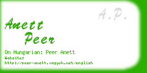 anett peer business card